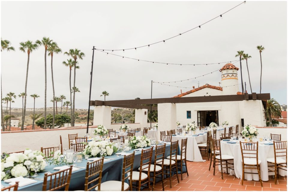 rooftop terrace reception photo | Ole Hanson Beach Club San Clemente Wedding Photographer | © Kristine Marie Photography