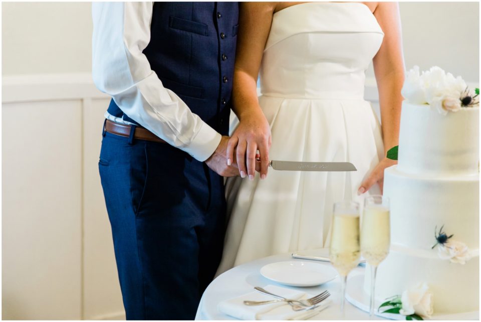 cake cutting photo | Ole Hanson Beach Club San Clemente Wedding Photographer | © Kristine Marie Photography