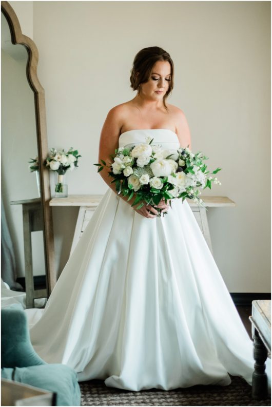 bride in wedding gown photo | Ole Hanson Beach Club San Clemente Wedding Photographer | © Kristine Marie Photography