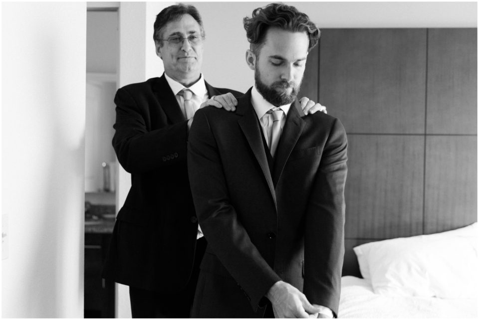 father of groom getting ready photo | Ole Hanson Beach Club San Clemente Wedding Photographer | © Kristine Marie Photography