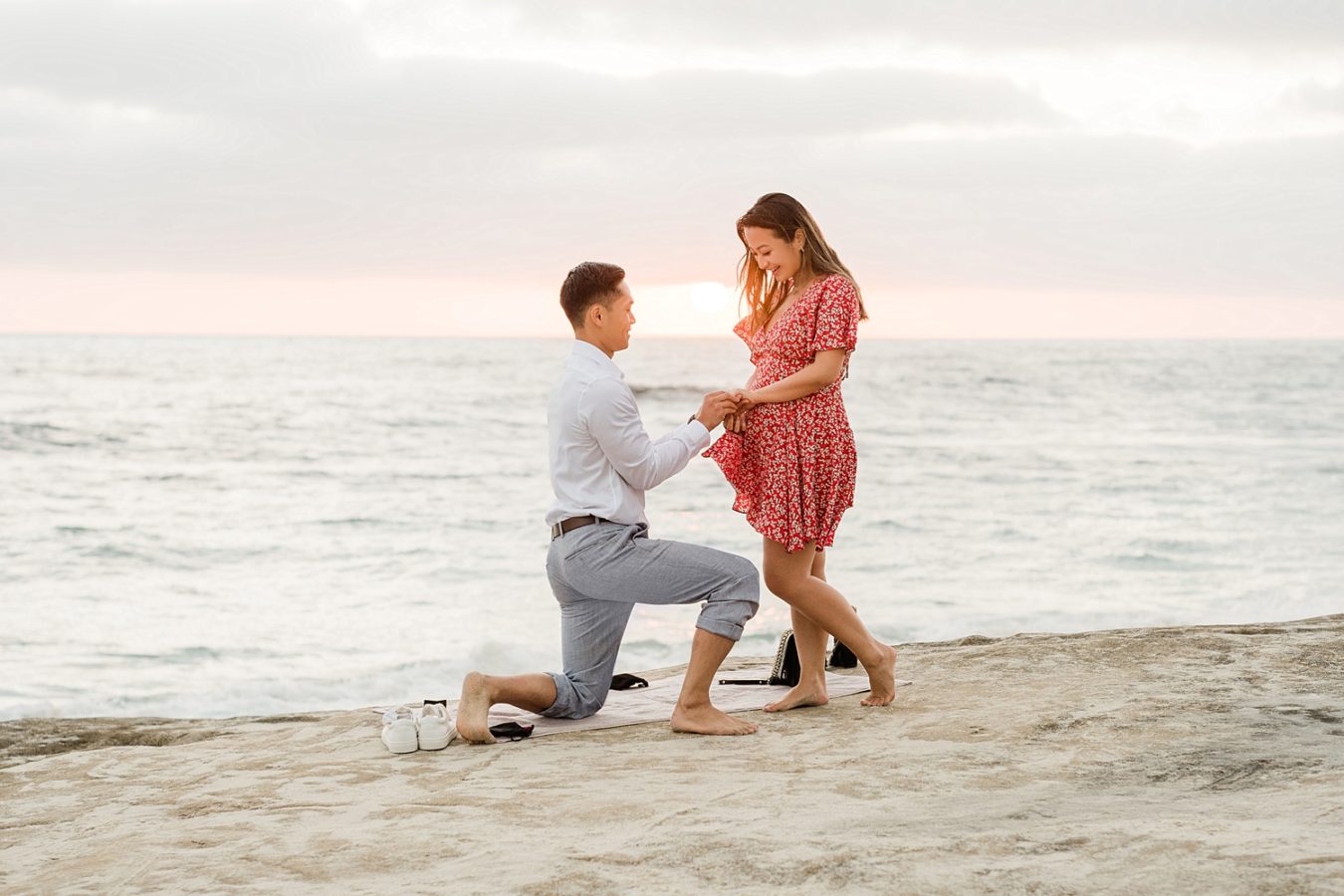 San Diego beach proposal photographer | Kristine Marie Photography